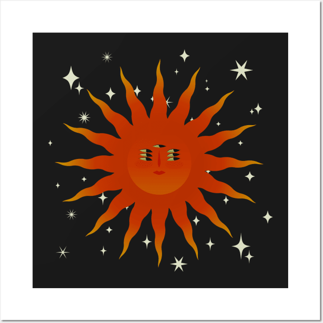 Seven Eyed Sun V1 Wall Art by SpitComet